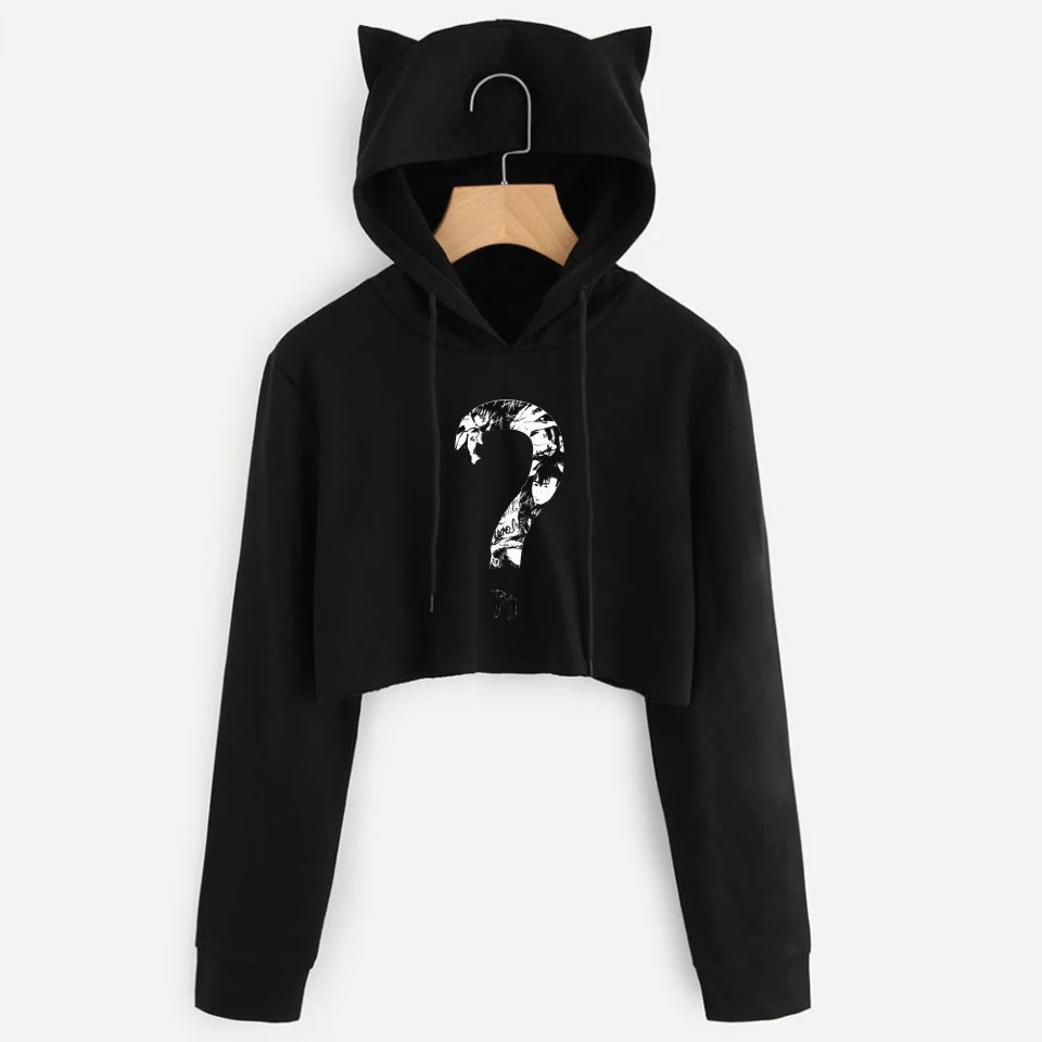 Укороченные толстовки Xxxtentacion с длинным рукавом свитшот женский сексуальный