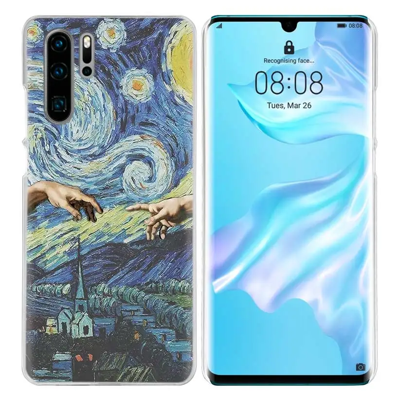 Чехол Van Gogh Sky для huawei P20 P Smart Z Plus P30 P10 P9 P8 mate 10 20 lite Pro, Роскошный Жесткий чехол для телефона из поликарбоната