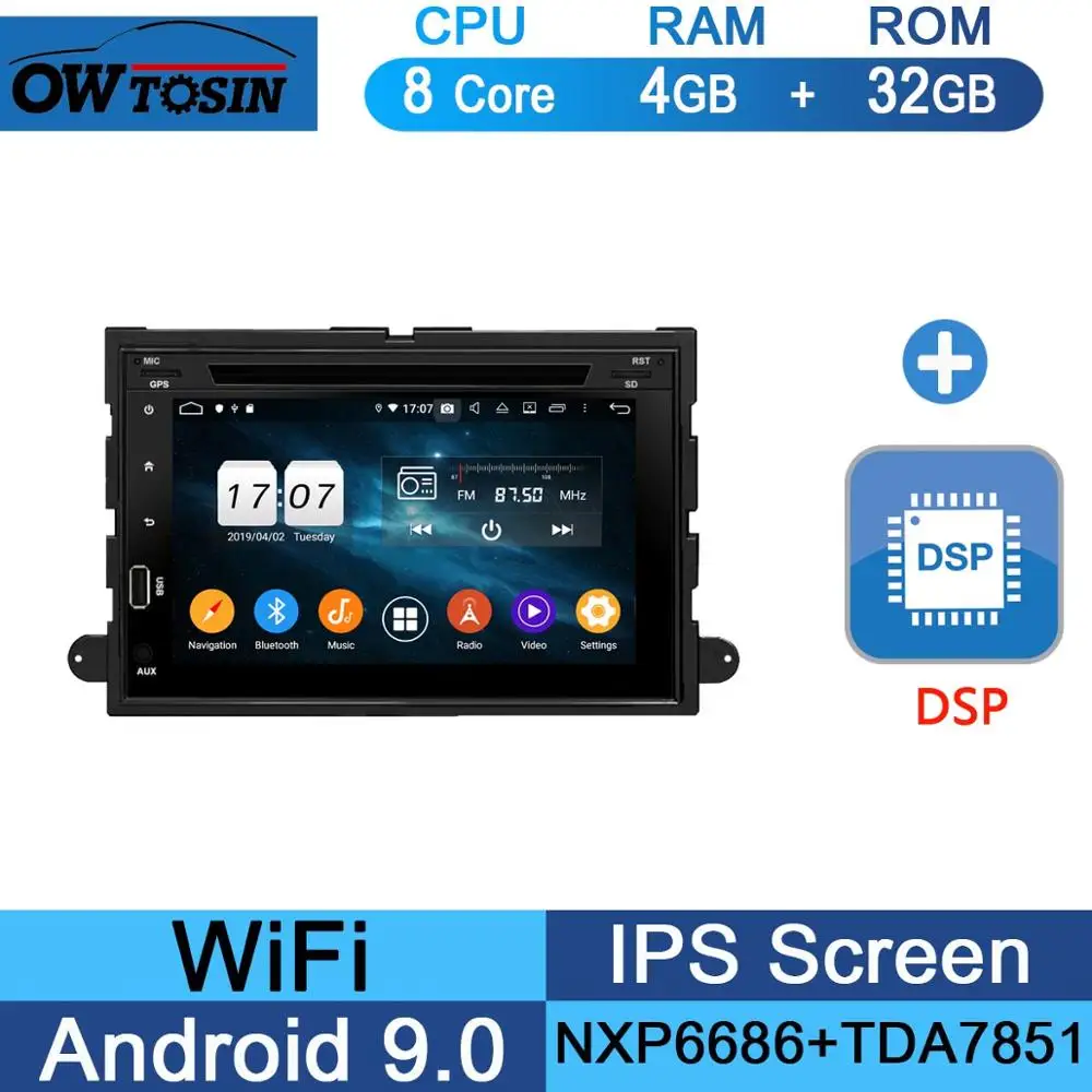 32G DSP " ips 1024*600 8 ядерный 4G+ 64G Android 9,0 автомобильный dvd-плеер для Ford F150 Mustang Expedition Explorer Fusion 2006 2007-2009 радио - Цвет: 32G DSP