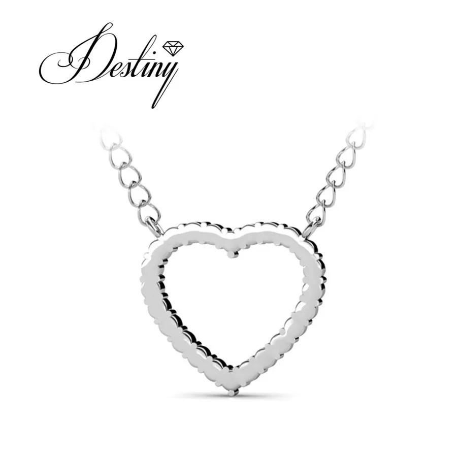 Destiny Jewellery Romatic сердце ожерелье сделано с кристаллами Сваровски Женщины Ювелирные
