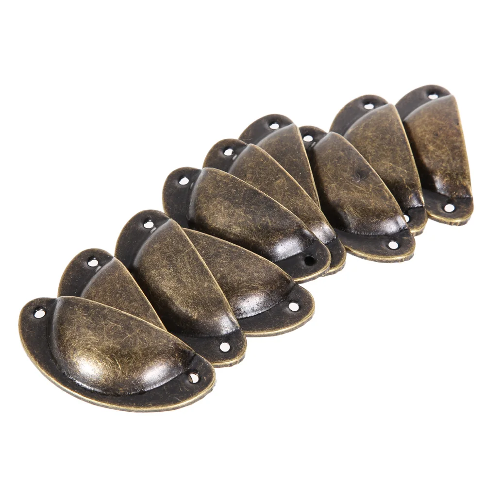 10 шт. винтажные ручки для ящиков двери мебели шкафа ручка античная латунная