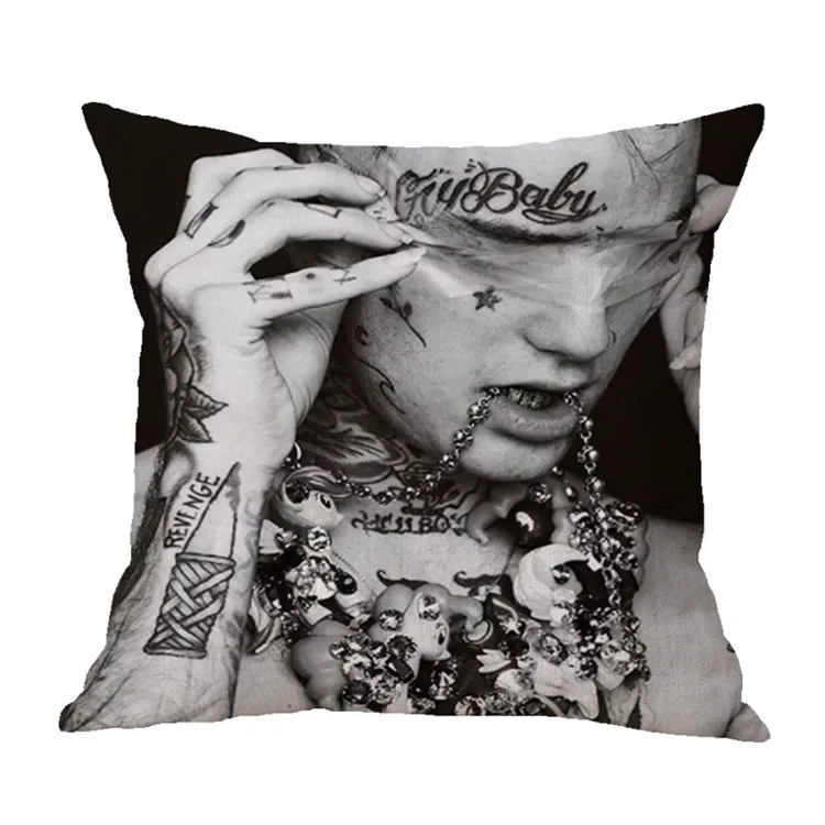Эмо ловушка Lil peep чехол для подушки 45*45 Лен Хлопок домашние подушки мягкие декоративные наволочки для дивана кресла наволочки
