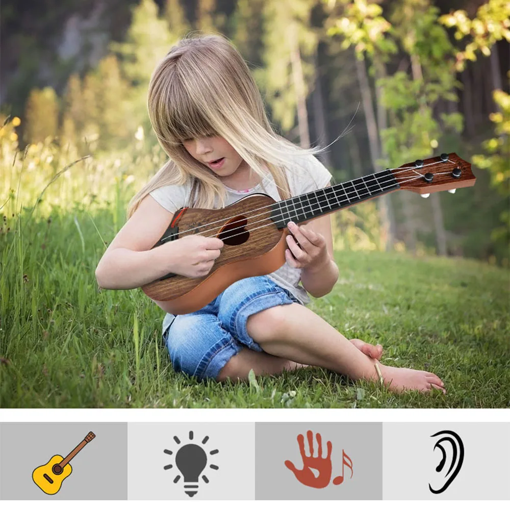 

39cm/44cm Mini Ukulele Simulation Guitar Kids Musical Instruments Toy Music Education Development Kids Birthday Christmas Gift