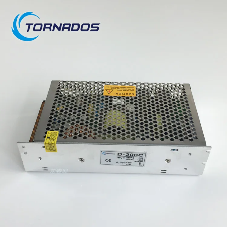 D-200C Высокое качество двойной выход питания 200 Вт 12V8A 24V4A мощность suply ac dc