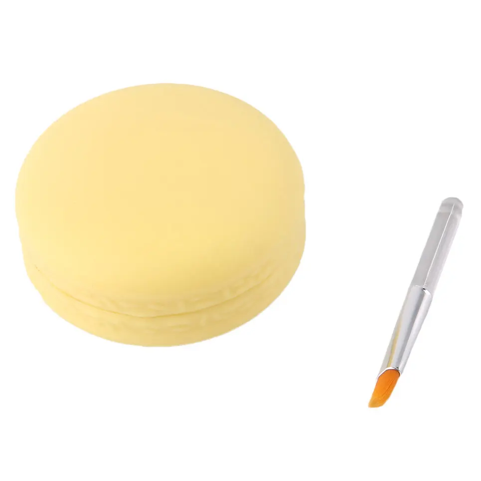 Шоколад Macarons бальзам для губ круглый конфеты натуральный растительный блеск для губ Губная помада фруктовые украшения бальзам для губ - Цвет: Шоколад