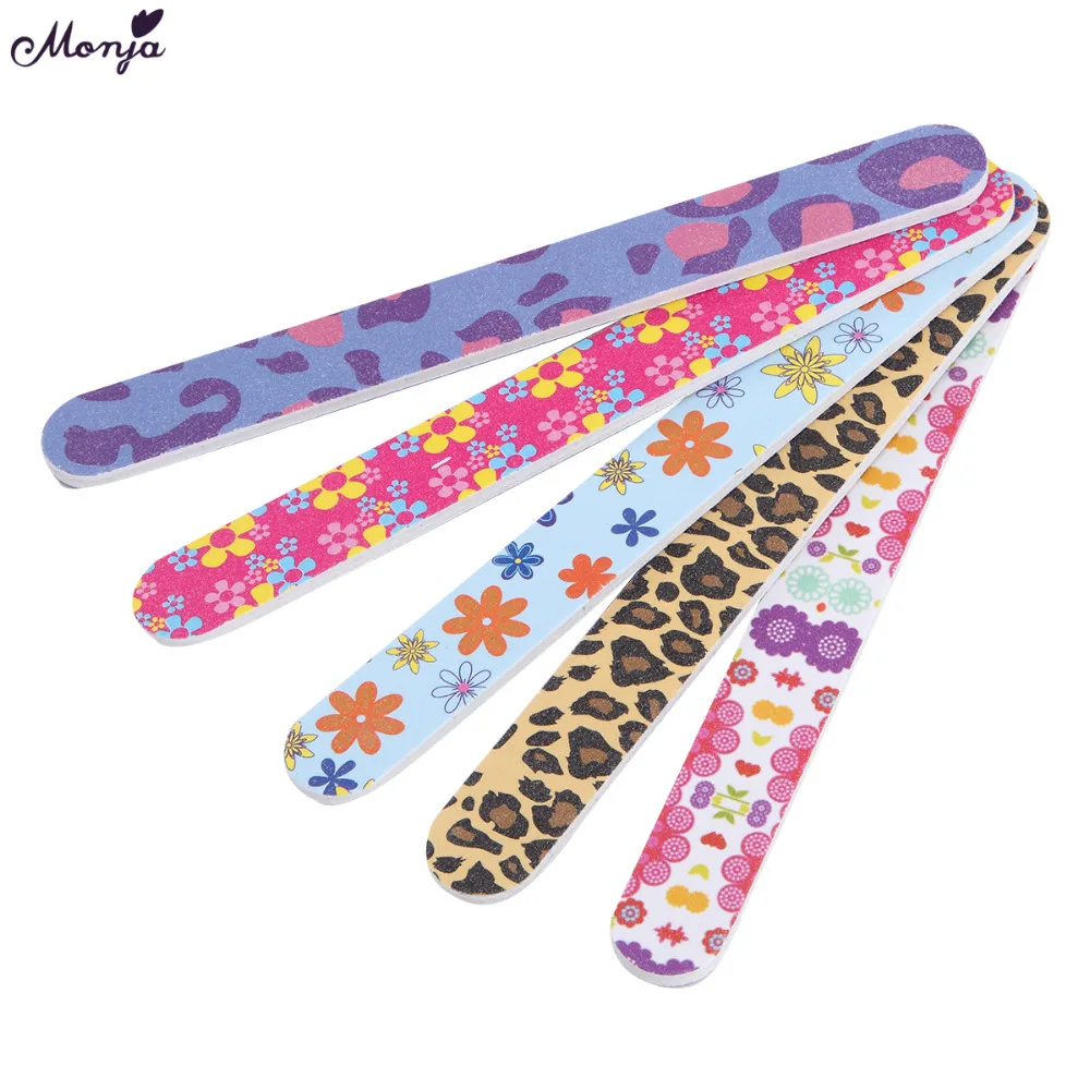 Пилка Monja полировальная двусторонняя для ногтей 5 шт. 100/180|file 100/180|nail file 100/180nail |