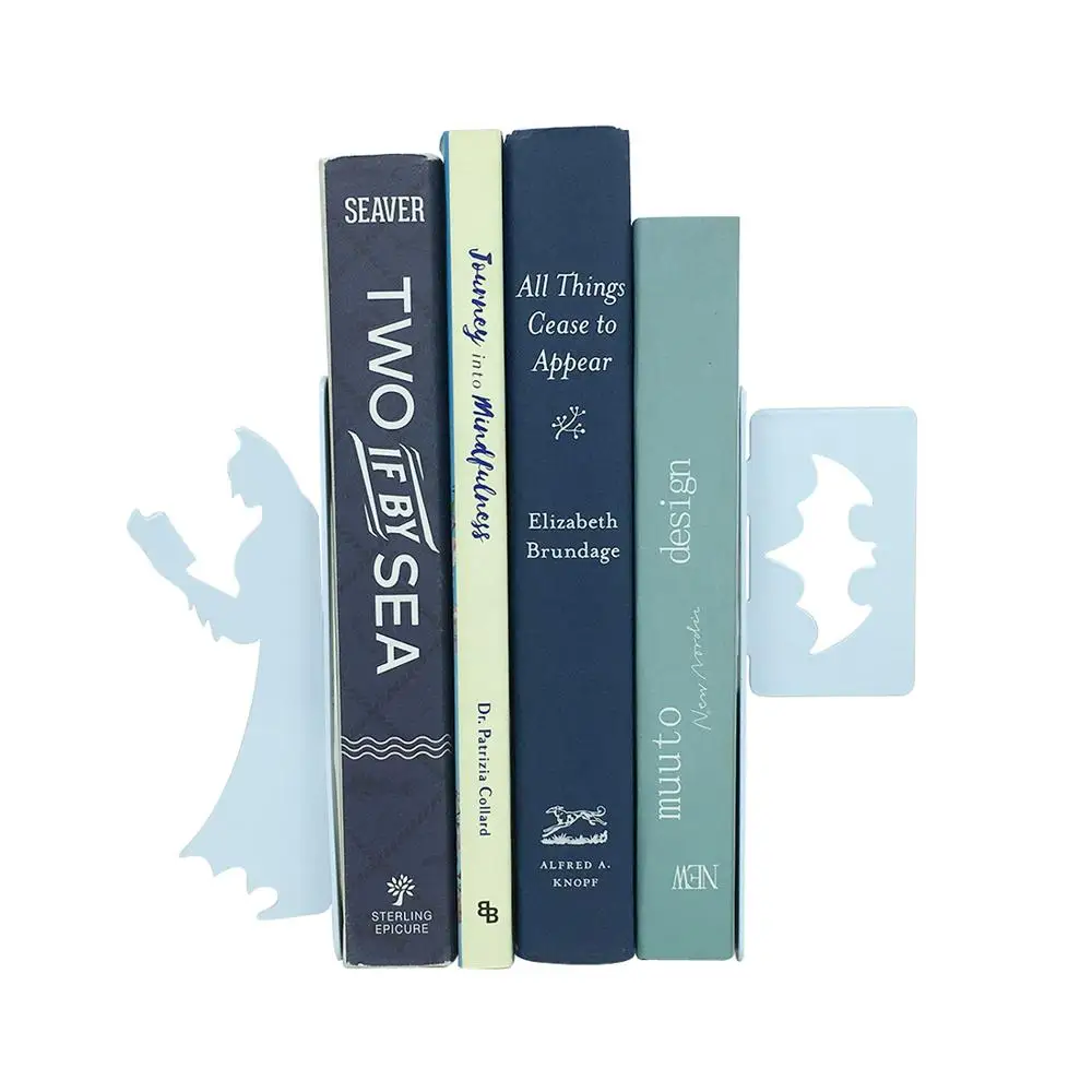 Batmam железные подставки для книг Супермен Подставка для книг для студентов канцелярские принадлежности для дома и офиса металлические концы для книг книжный шкаф Органайзеры