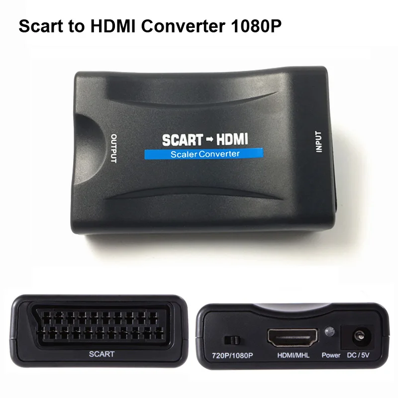 Видеокоммутатор DOITOP 1080P конвертер SCART в HDMI аудио высококлассный адаптер сигнала