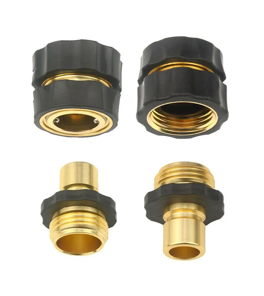 

2set 3/4 Inches Garden Water Hoses Male and Female Fitting Quick Connector Set