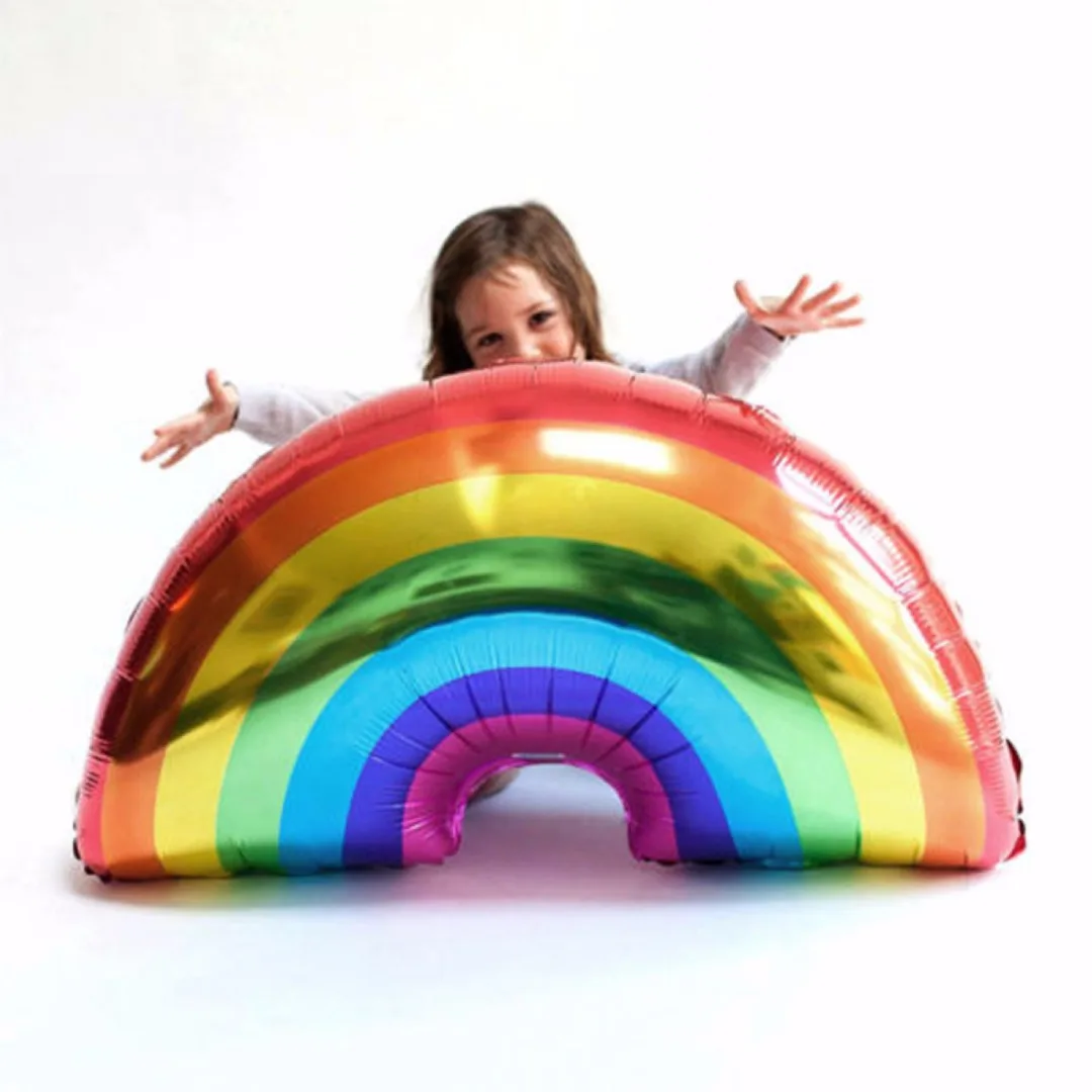 

New Cute Giant Rainbow Foil Balloon Baby Shower Kids Birthday Party Decor Ornament