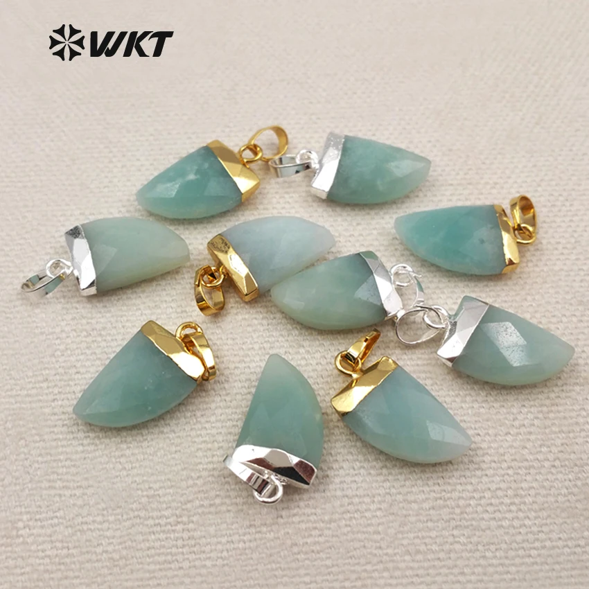 WT P1268 WKT очаровательный светильник зеленый цвет натуральный камень кулон в