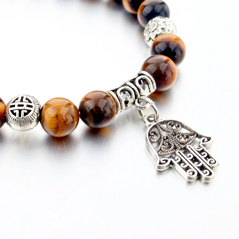 Браслеты подвески CHICVIE с натуральным камнем тигровый глаз браслеты для женщин и