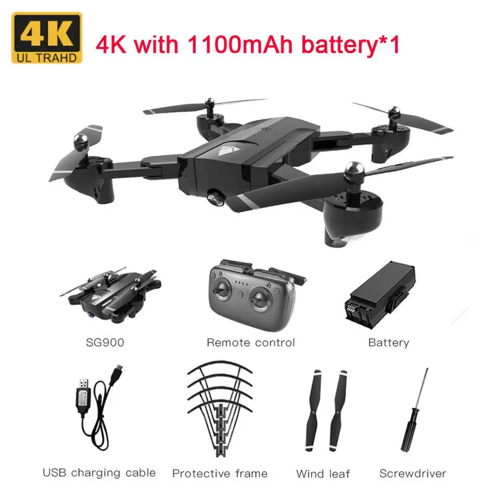 SG900 4K Дрон двойная камера HD 22mins полёт Профессиональный FPV RC gps Дрон фиксированная точка высота удержания Дрон VS gps SG900S - Цвет: SET 1