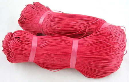 Хлопок Воск Шнур красный 1 мм в диаметре около 430 м/пачка|cotton wax cord|waxed cordwaxed cotton cord |