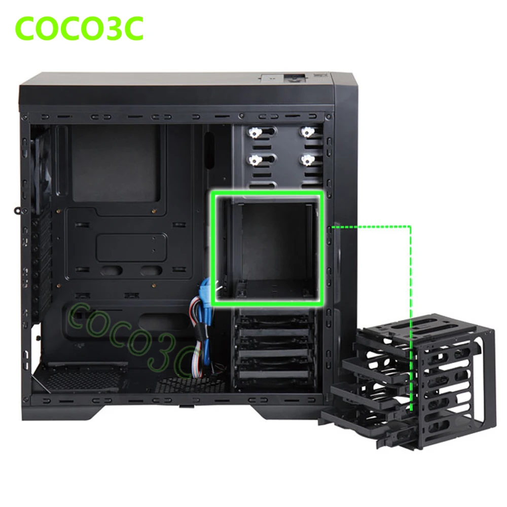 

4 Bays Drives Protective Case Box For 2.5" 3.5" SATA SAS IDE HDD Enclosure external SSD Storage Cabinet