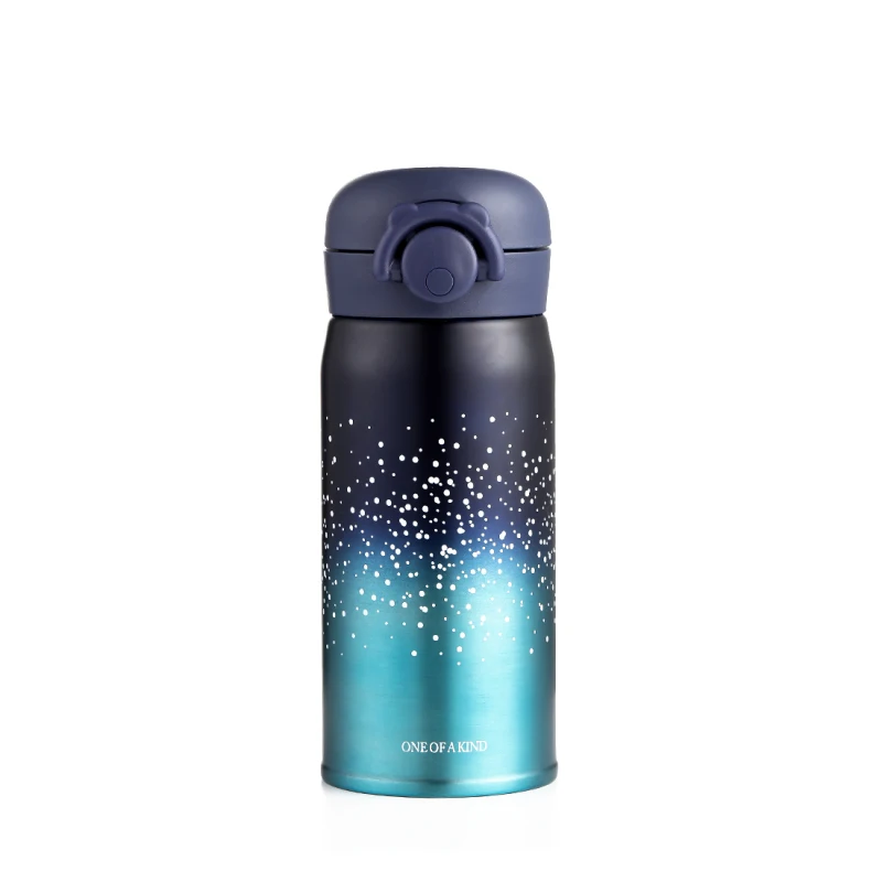 350ml-Blue Мини Термокружка Из Нержавеющей Стали, бутылка для воды, спортивная чашка с изоляцией, портативная вакуумная кружка, Термокружка для детей, 350 мл, 500 мл - Цвет: 350ml-Blue