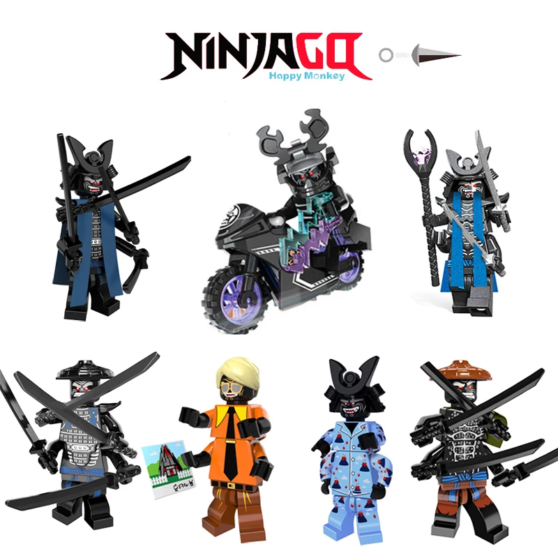 Строительные блоки с героями мультфильмов ниндзи Kai Jay Zane Cole Lloyd Carmadon Ninjago