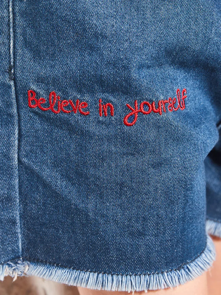 Balabala/летние детские хлопковые шорты джинсовые для девочек Детская Хлопковая