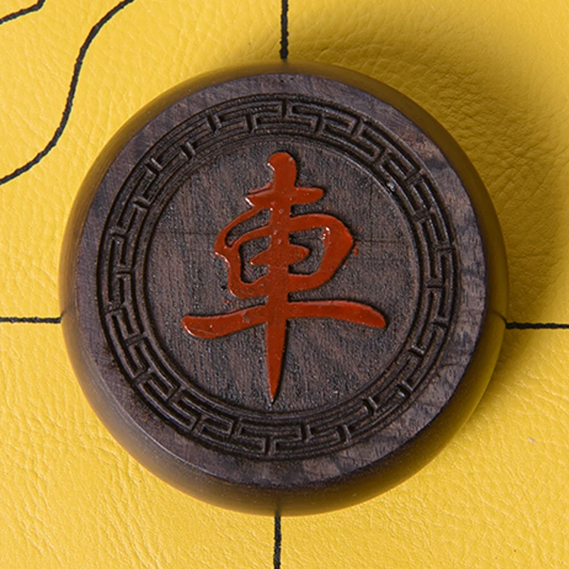 Развлекательная игра традиционные китайские шахматы палисандр Китай Xiangqi 32 Chessman набор 6 см на шахматная фигура из чёрного дерева резная Декор