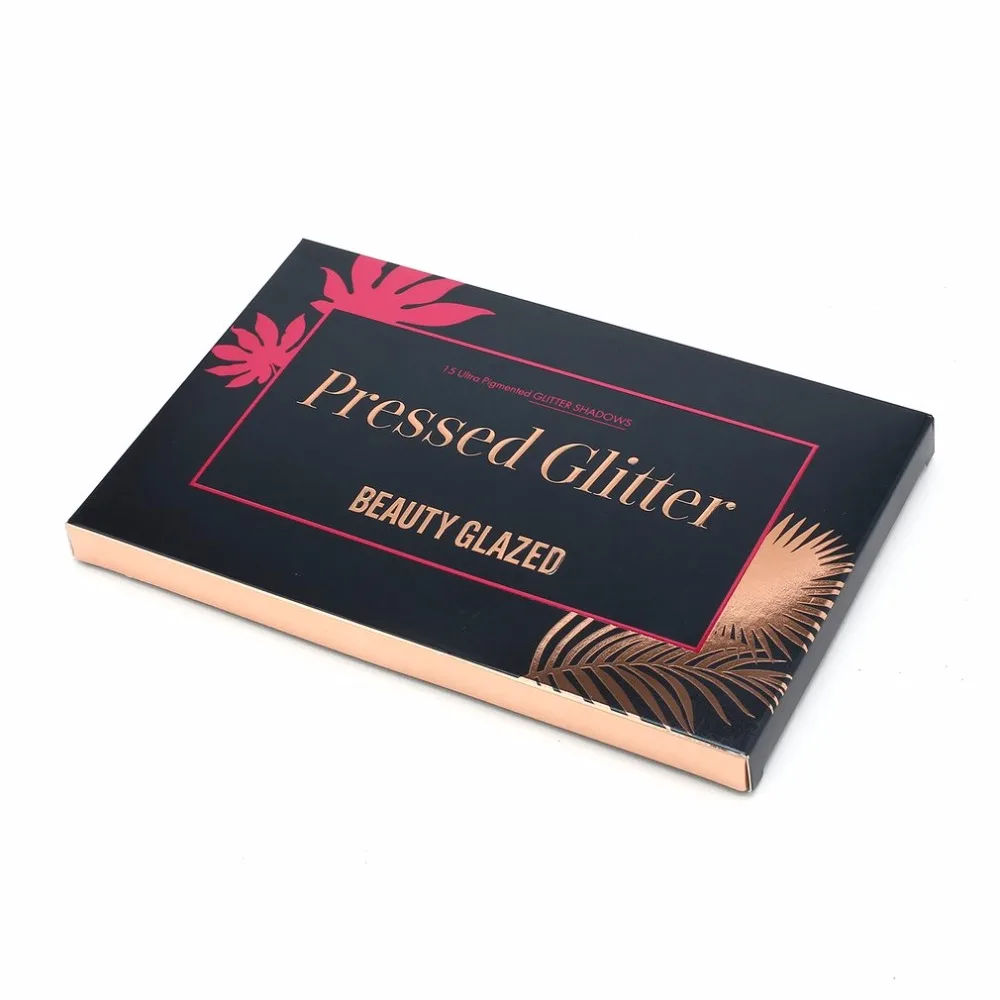 Портативная палитра теней для век BEAUTY GLAZED 15 ультрапигментированных с блеском