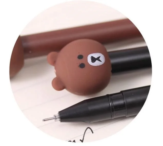 1 шт./лот мультфильм Япония Rilakkuma серия гелевых ручек 0,38 мм с черными чернилами, офисные школьные канцелярские принадлежности
