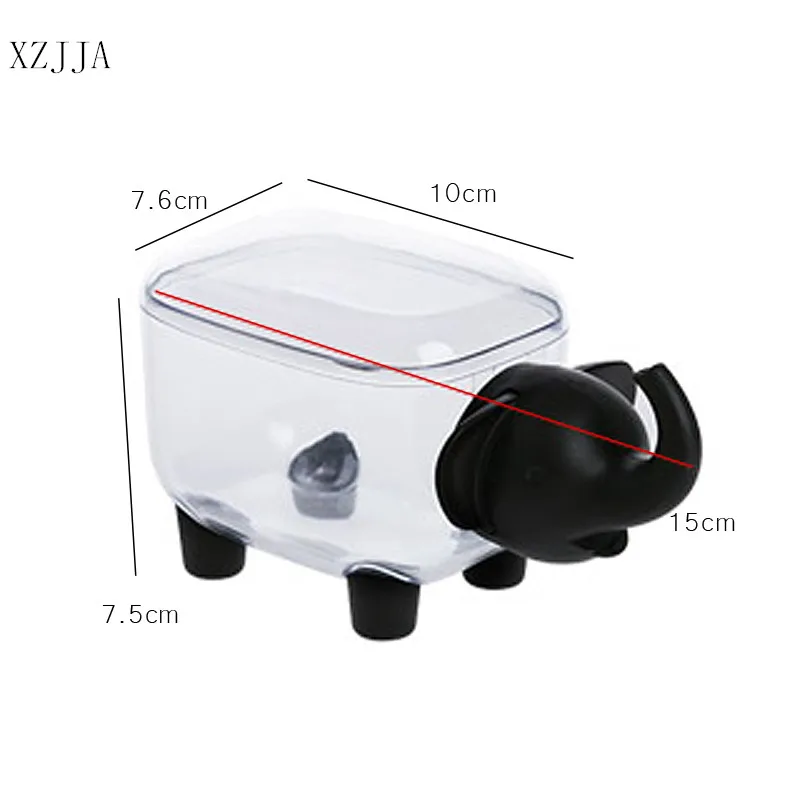 XZJJA Creative Cartoon Dust-proof Cotton Swab Storage Box Cute Elephant Cosmetic Home Desktop Organizer | Дом и сад