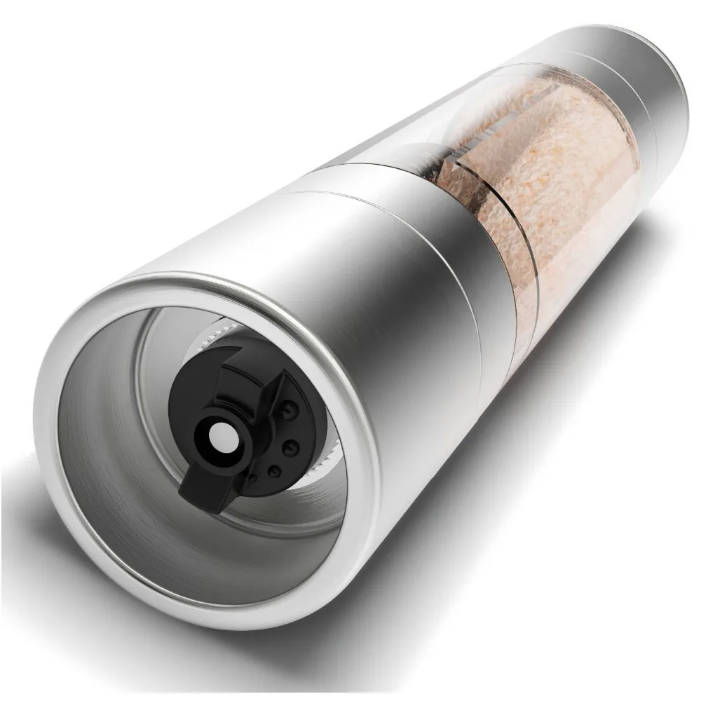 

Stainless Steel Manual Salt and Pepper Mill 2 in 1 Stainless Steel Model of Highest Quality Portable Kitchen Mill Muller Tool
