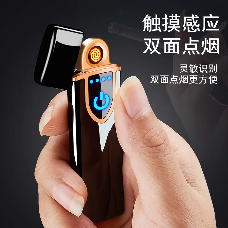 Новинка 2019 сенсорная USB Зажигалка с отпечатком пальца электрические зажигалки