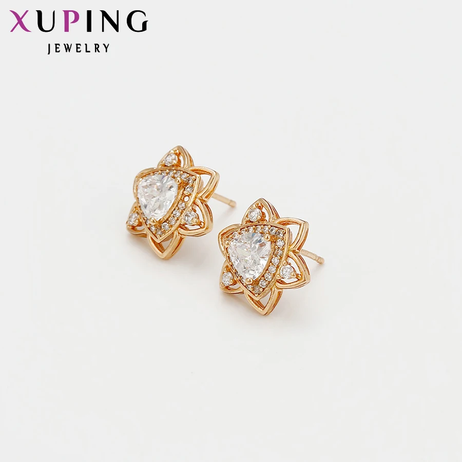 Xuping, роскошные серьги, дизайн, синтетический кубический цирконий, ювелирные изделия, свадебные серьги-гвоздики для подарков для женщин 91049