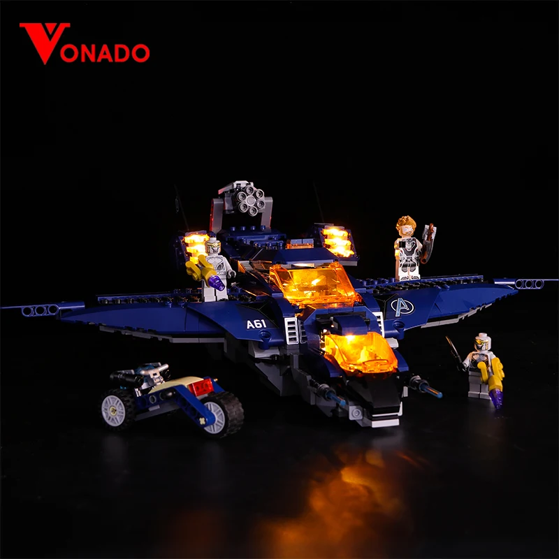 Vonado Legoings 76126 светодиодный световой фильм Супермен Мститель Bad Cop строительные