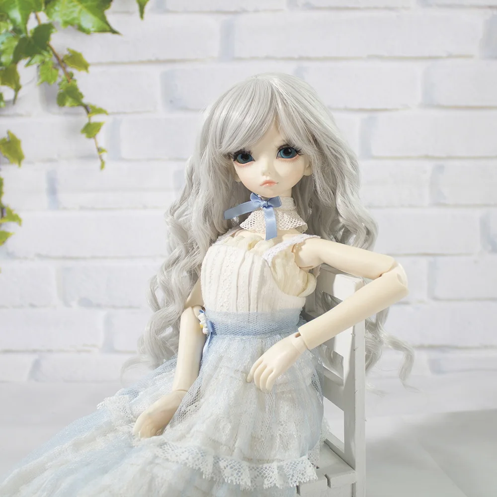 Парик для кукольных волос розовый серый Ombre вьющиеся парики 1/3 1/4 1/6 BJD/SD куклы