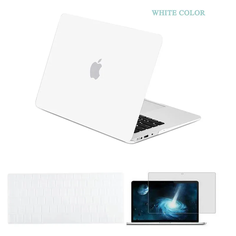 Твердый чехол MOSISO для ноутбука Macbook Pro 13 Touch Bar A1706 A1708 A1989 Mac Air 13 дюймов чехол для ноутбука - Цвет: White