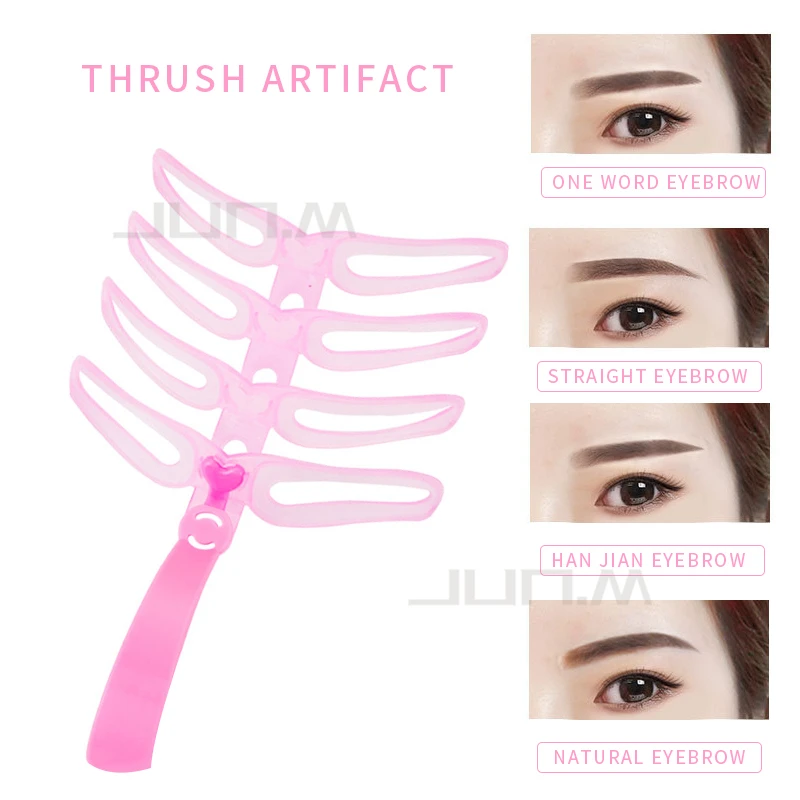10Pcs 4 Kinds Eyebrow Stencil Ruler Cosmetics Reusable Shape Mold Styling Shaping Template Card Makeup Beauty Tool | Красота и