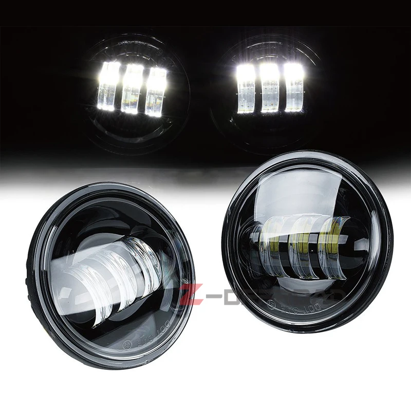 For Motorcycle Electra Trike Heritage Road King Switchback 4.5" 4-1/2inch LED fog lights motorcycle passing lamps |