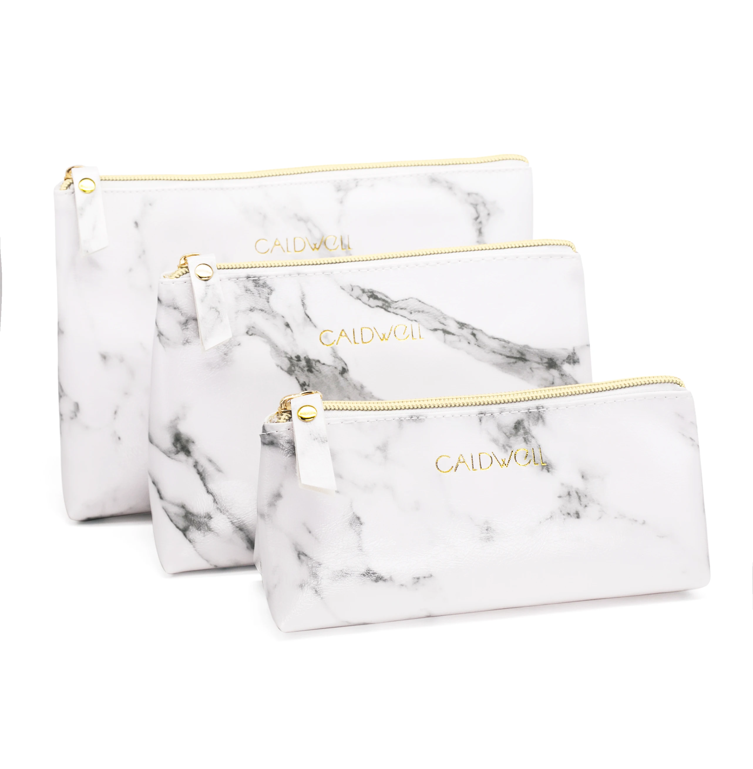 

Dropshipping Ins Popular Travel Makeup Bag Marbling PU Cosmetic Bag for Make Up Brush Zipper Pouch