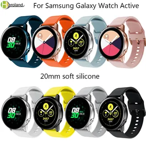 Силиконовый ремешок 20 мм для оригинальных часов Samsung Galaxy Watch Active Band Galaxy 42 мм gear S2, спортивные смарт- браслеты , ремешок для часов, хит продаж