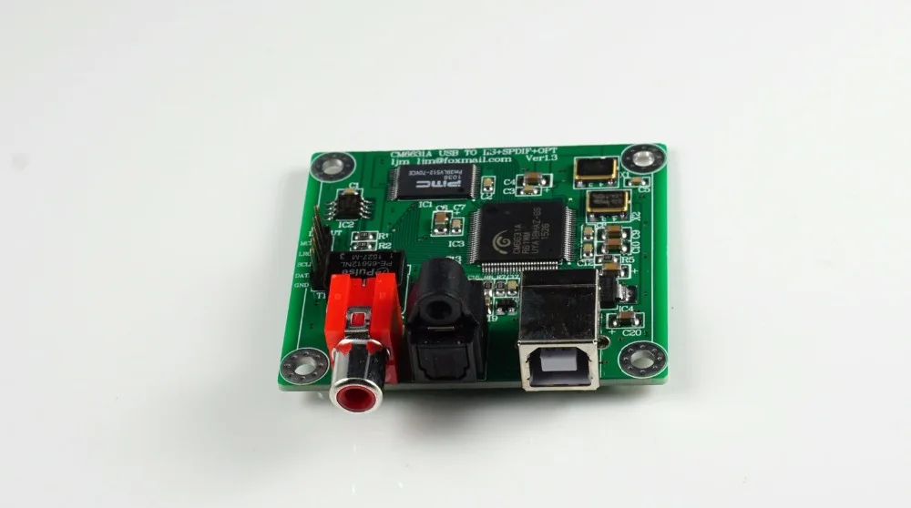 CM6631A USB для коаксиального оптического волокна SPDIF I2S преобразователь плата DAC 24 бит