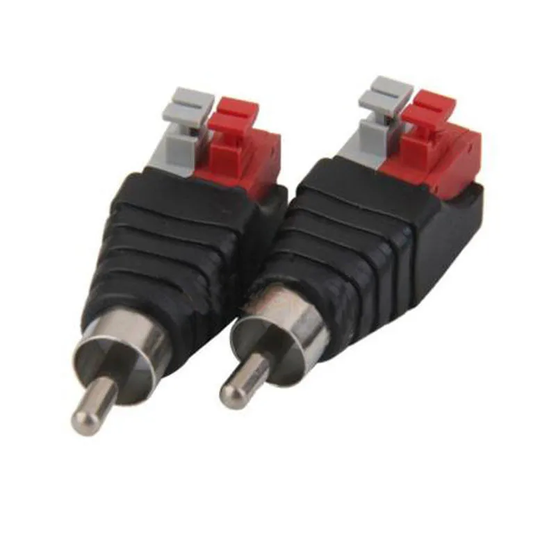 10 шт./лот RCA аудио папа AV вилка адаптер колонка проводной кабель штекер разъем