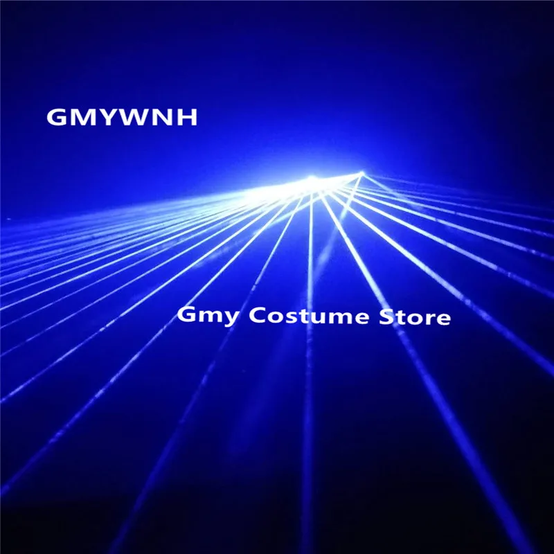 Лазерные перчатки DC21 с голубыми лучами перезаряжаемые диджейские очки для