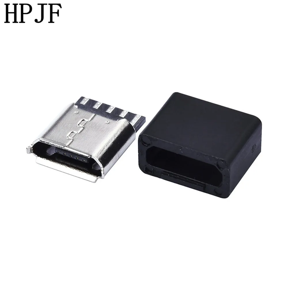 10 шт./лот Micro USB 5pin розеточная часть соединителя типа сварки для хвоста зарядки