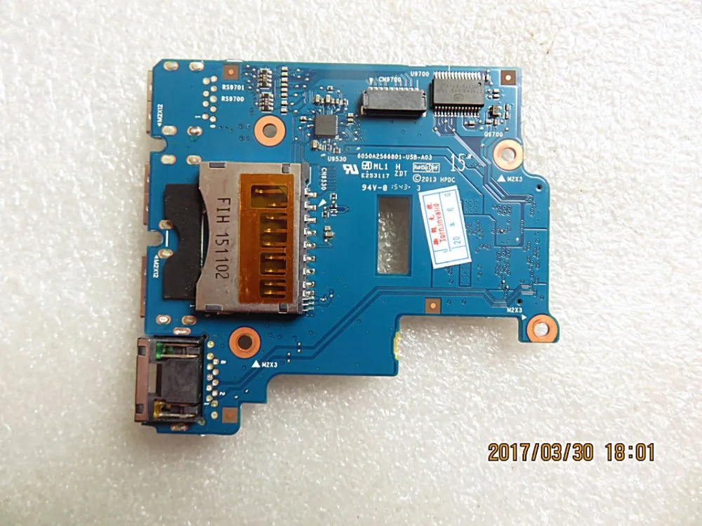 Оригинальная USB аудио плата для HP Probook 650 G1 655 интерфейсная сетевая 6050A2566801 A03