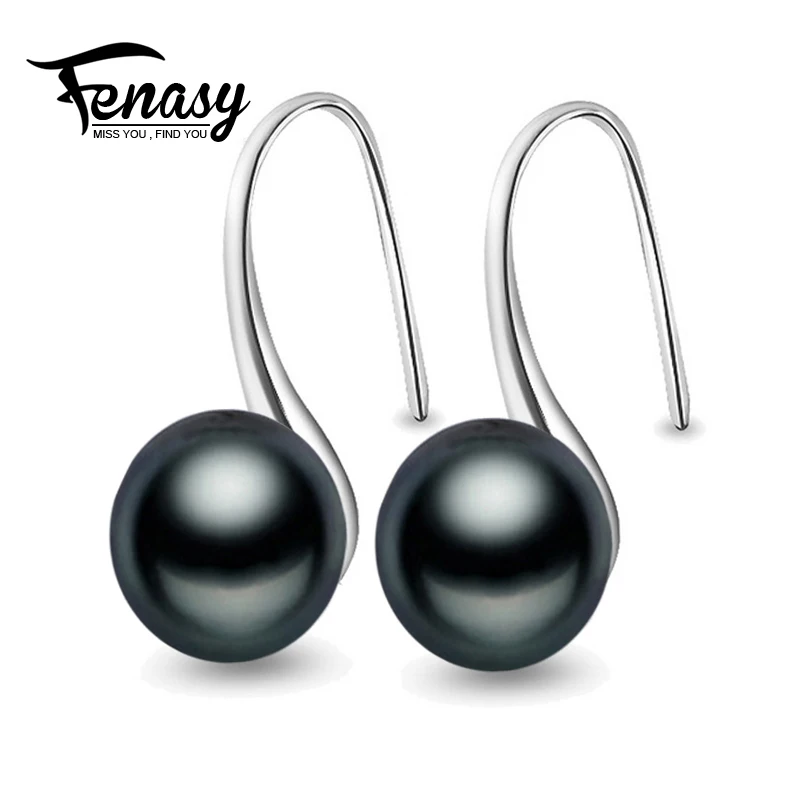 FENASY серьги гвоздики модный речной жемчуг для женщин из стерлингового серебра 925