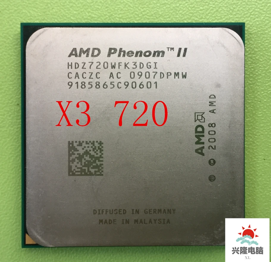 ЦПУ для AMD Phenom II X3 720 трехъядерный процессор 2 8 ГГц 6 Мб 95 Вт 2000 разъем AM3 AM2 + 938