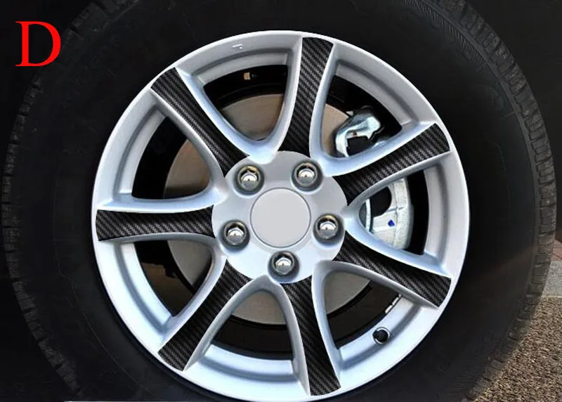 SUNFADA черный карбоновое волокно 16 &quotступица колеса автомобиля наклейки для HONDA CIVIC