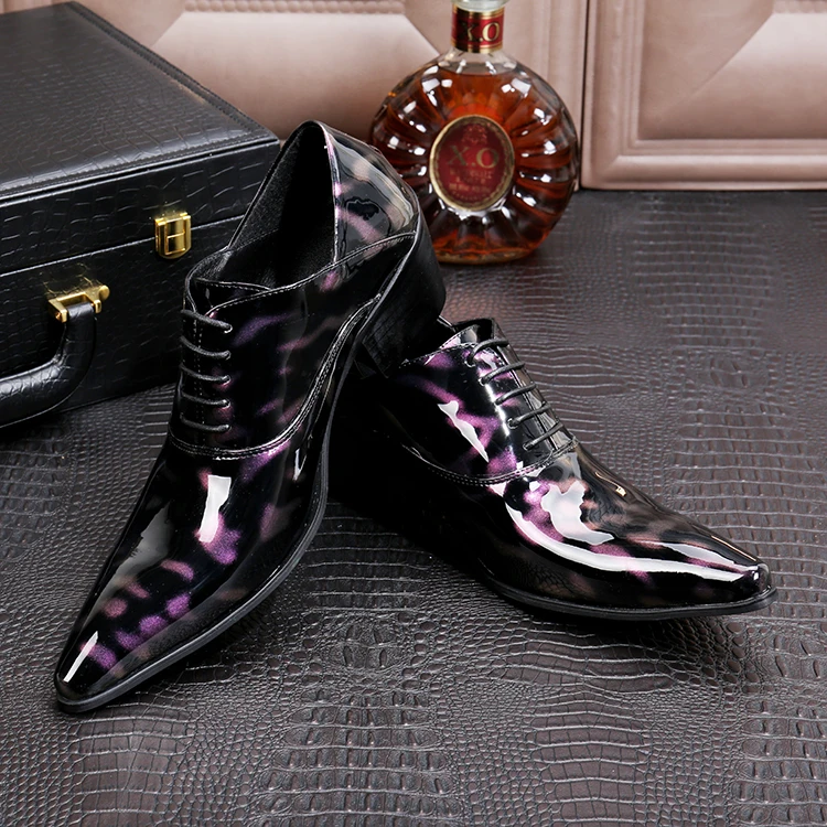Туфли-оксфорды мужские из лакированной кожи роскошные брендовые итальянские