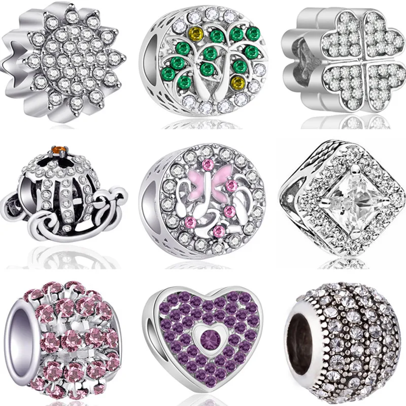 

Luxurious Big Colorful Bear Paw Geometric Perfume Pumpkin Car Charms Beads Fit Pandora Bracelets for Women Party DIY Bijoux