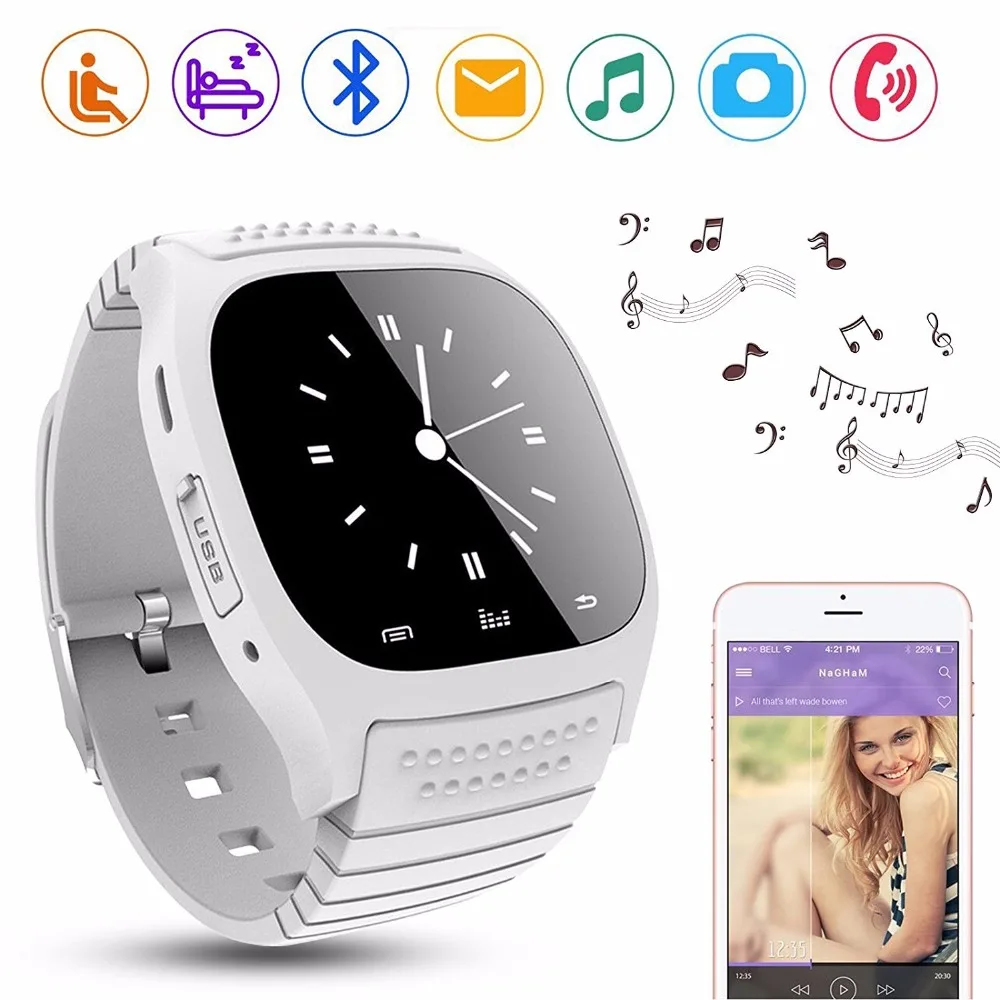 2018 Newst Смарт часы Bluetooth Smartwatch с сенсорным экраном спортивный фитнес трекер