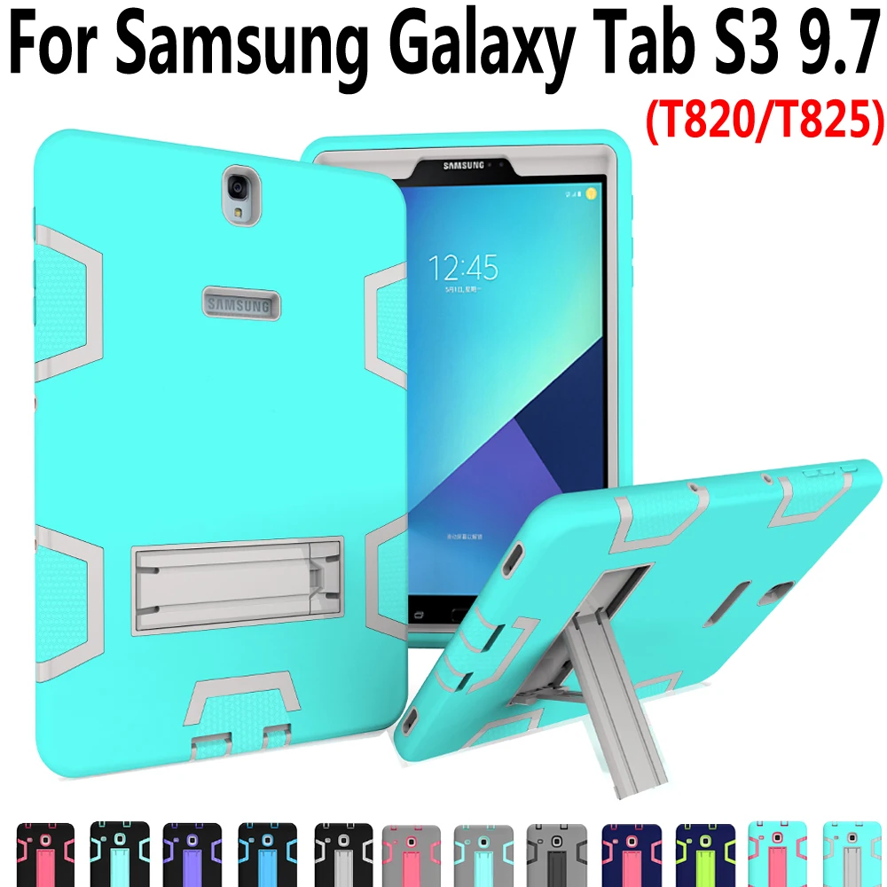 Малыш противоударный чехол для samsung Galaxy Tab S3 9 7 с изображением цветного подставка