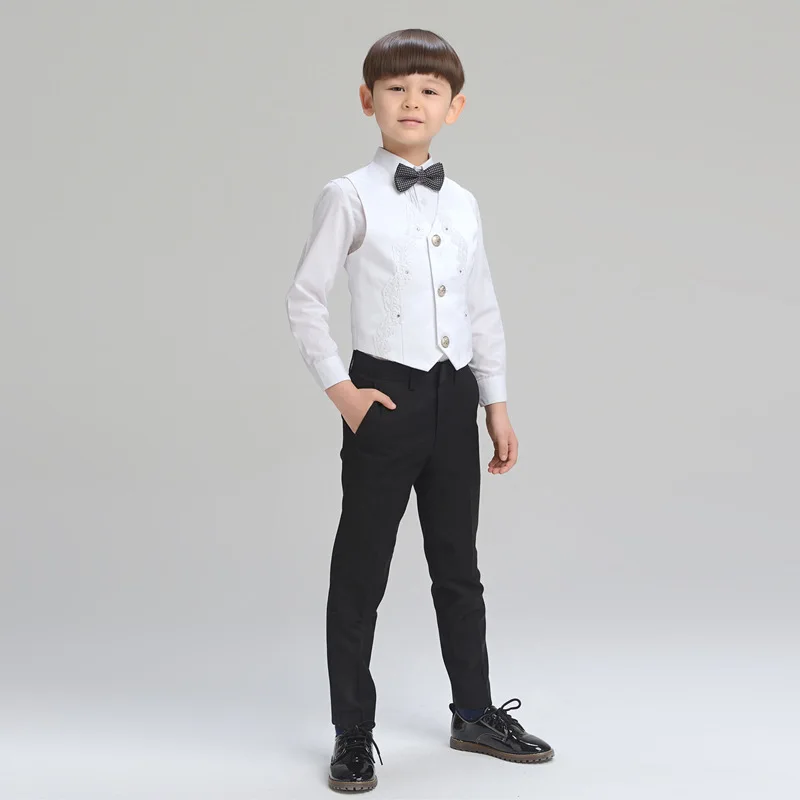 Жилет детский для мальчиков 4 шт. (жилет рубашка брюки галстук) | Детская одежда и