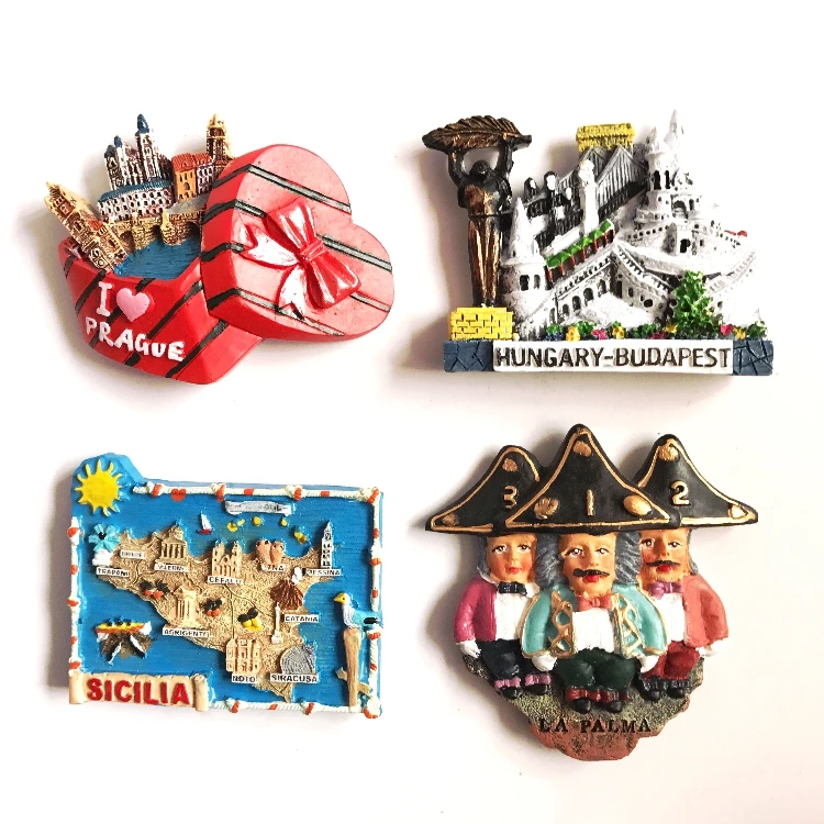 

(6 pieces / lot)Features souvenirs fridge stickers